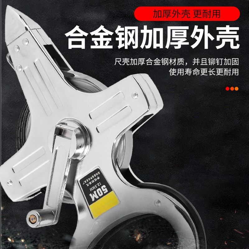 Roestvrijstalen meetlint 50 me - Tape Dispenser Weighted recensie en prijs