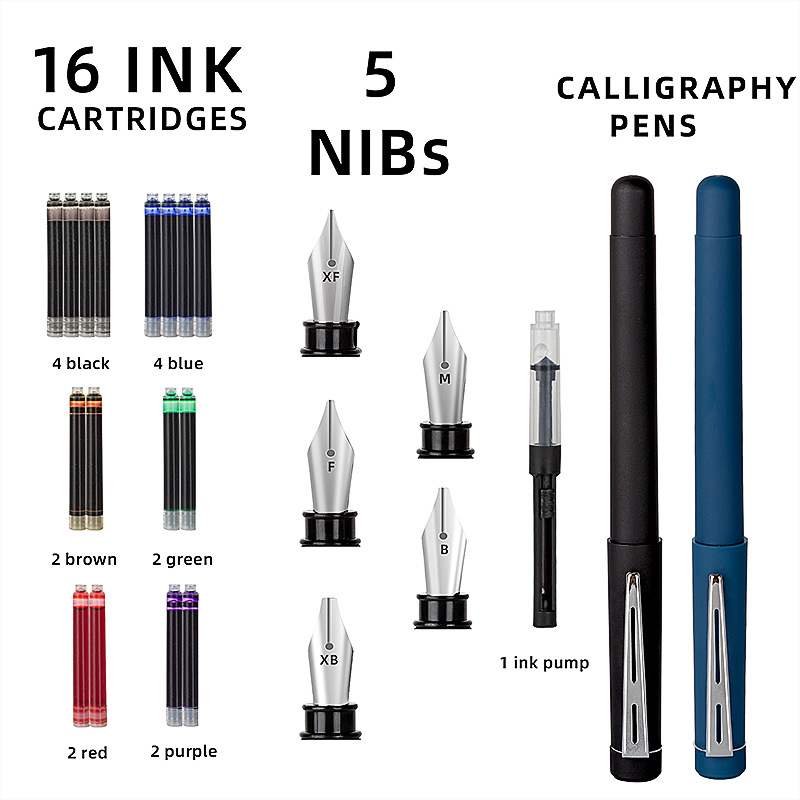 25-delige kalligrafiepen schri - Fountain Pen Bottled Ink recensie en prijs